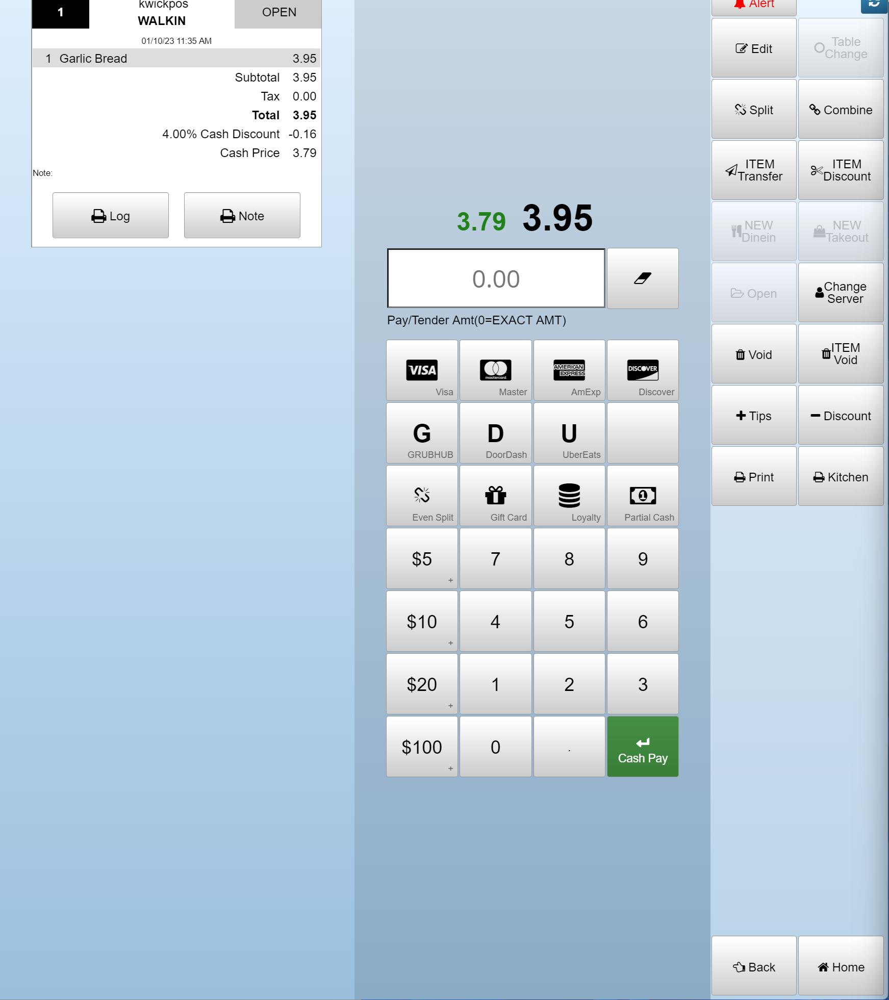 Payment Screen